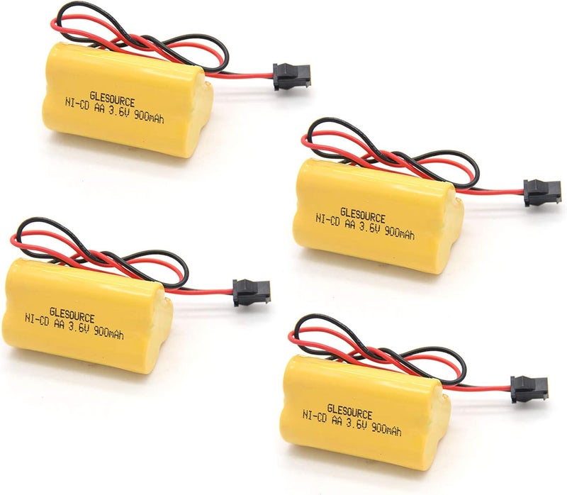 GLESOURCE 3.6V 900mAh Emergency/Exit Light Battery Compatible for Lithonia ELB B001 ELBB001 ELB-B001 Lithonia EU2C M6 LED Emergency Light Interstate ANIC1566 Unitech 0253799(4 Pack) - Image 1